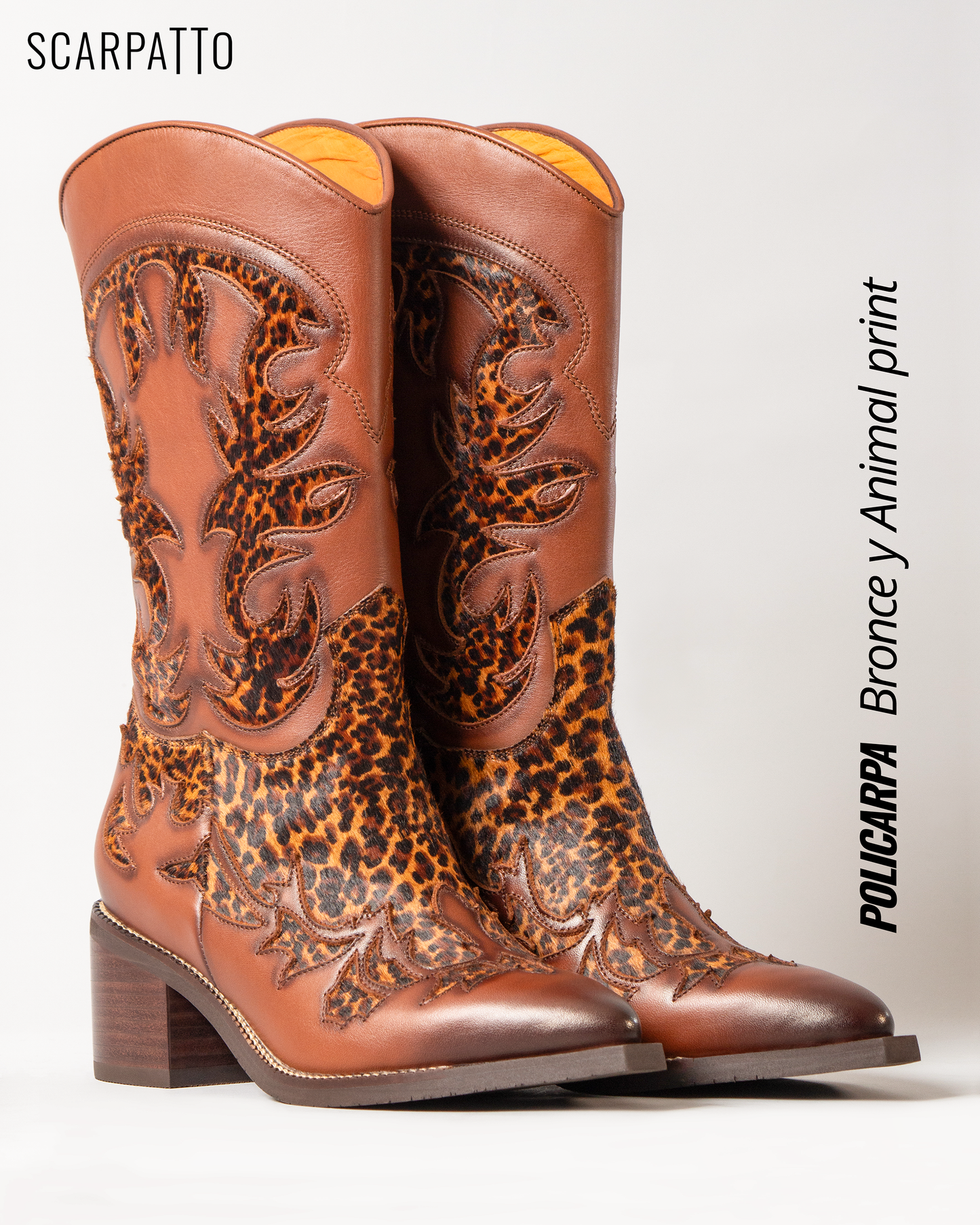 POLICARPA Bronce y Animal print felino