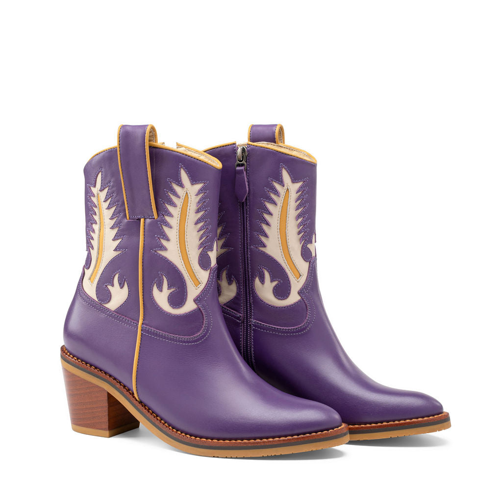 Agatha violeta y beige